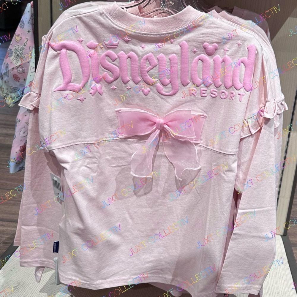 NWT Disneyland Pink Bow Ribbon Kids Spirit Jersey